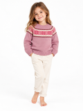 Maglione girocollo bambina 100% lana