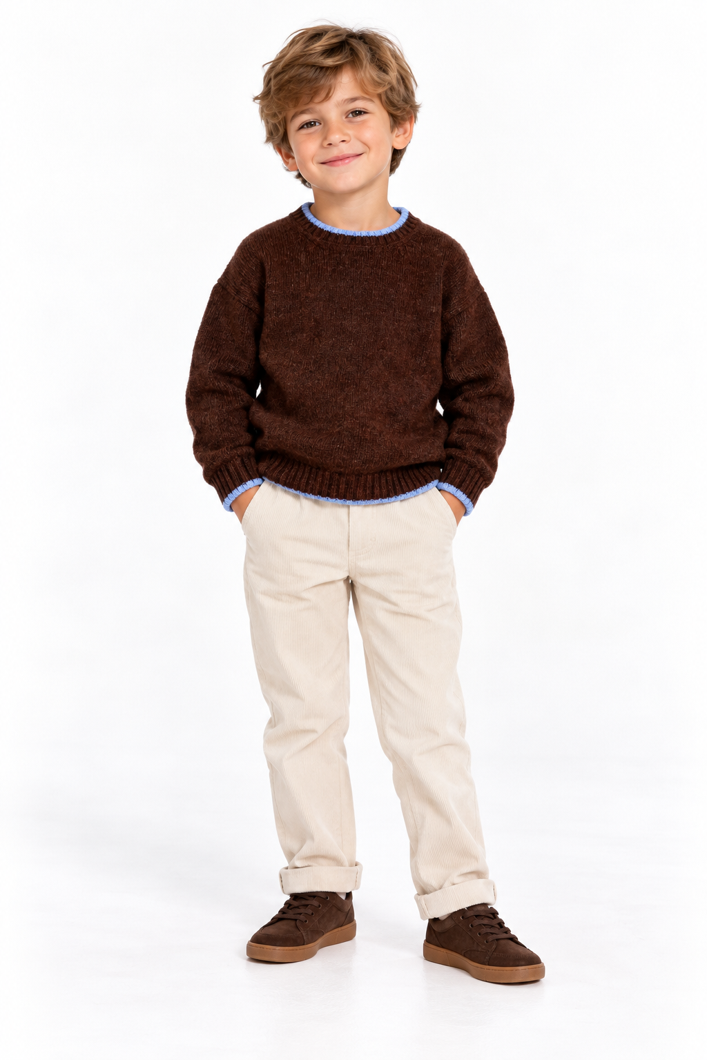 Maglione girocollo 100% lana