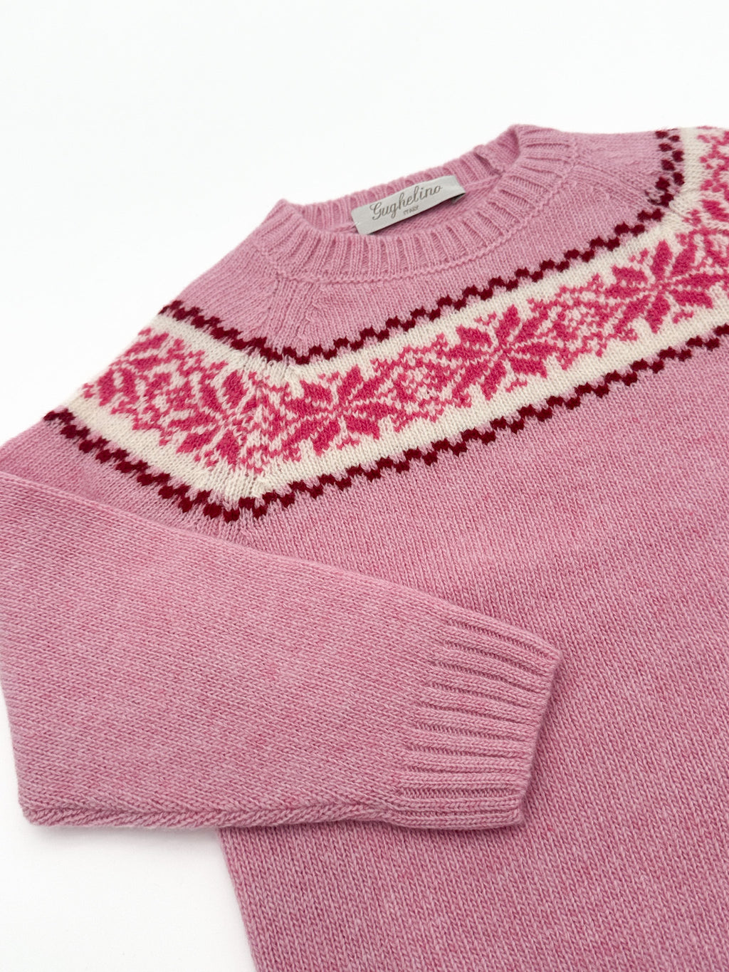 Maglione girocollo bambina 100% lana