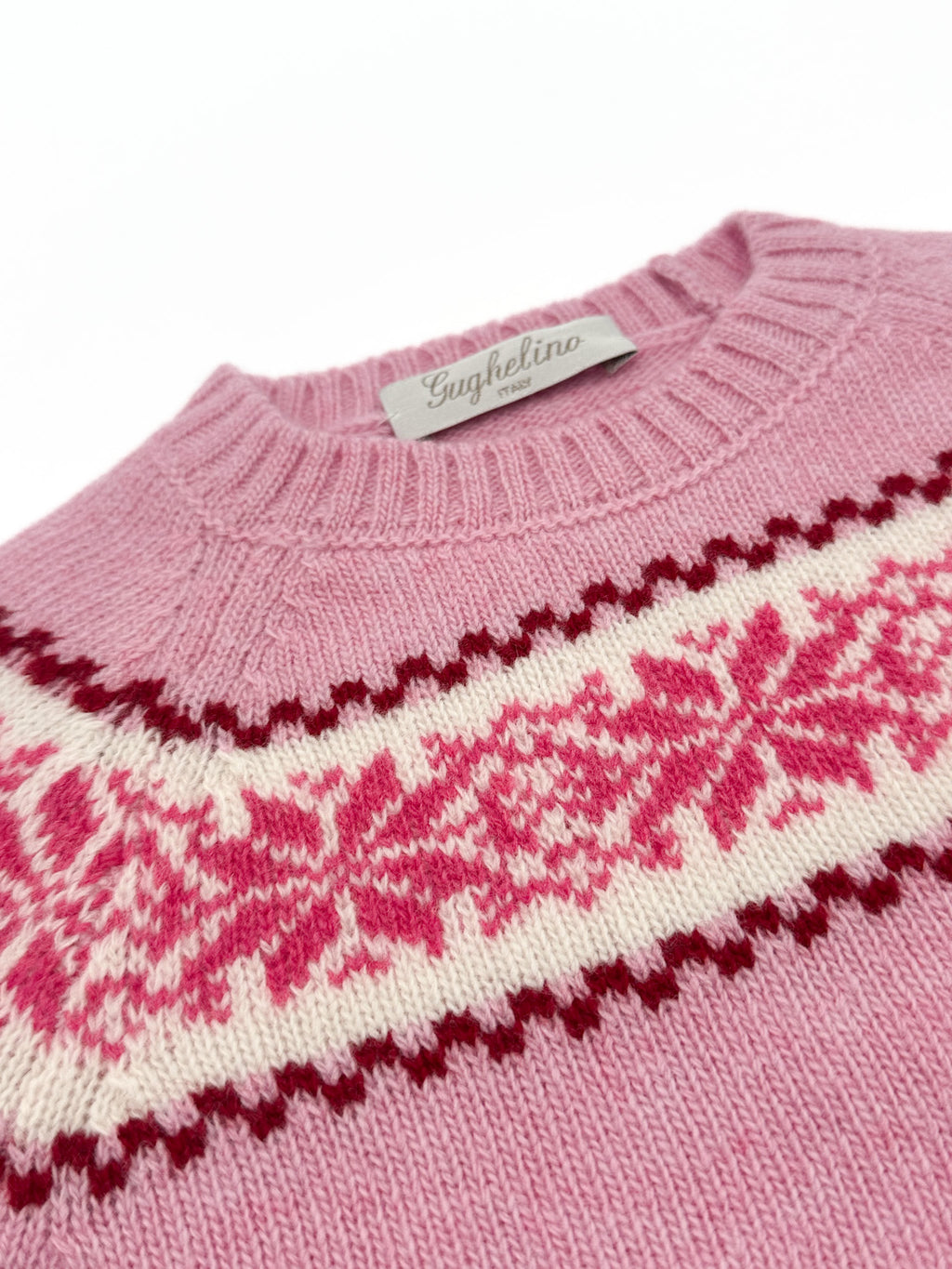 Maglione girocollo bambina 100% lana