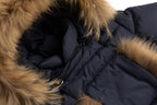 Giacca da neve 100% piuma d'oca con vero pelo