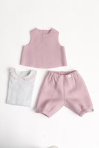 Completo bebè bermuda GINELAN, GILET e BODY